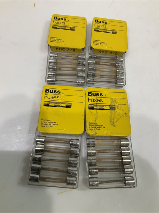 BUSSMANN  AGC 3/8  SMALL  DIMENSION  FAST ACTING FUCE  LOT OF 20 Z2M