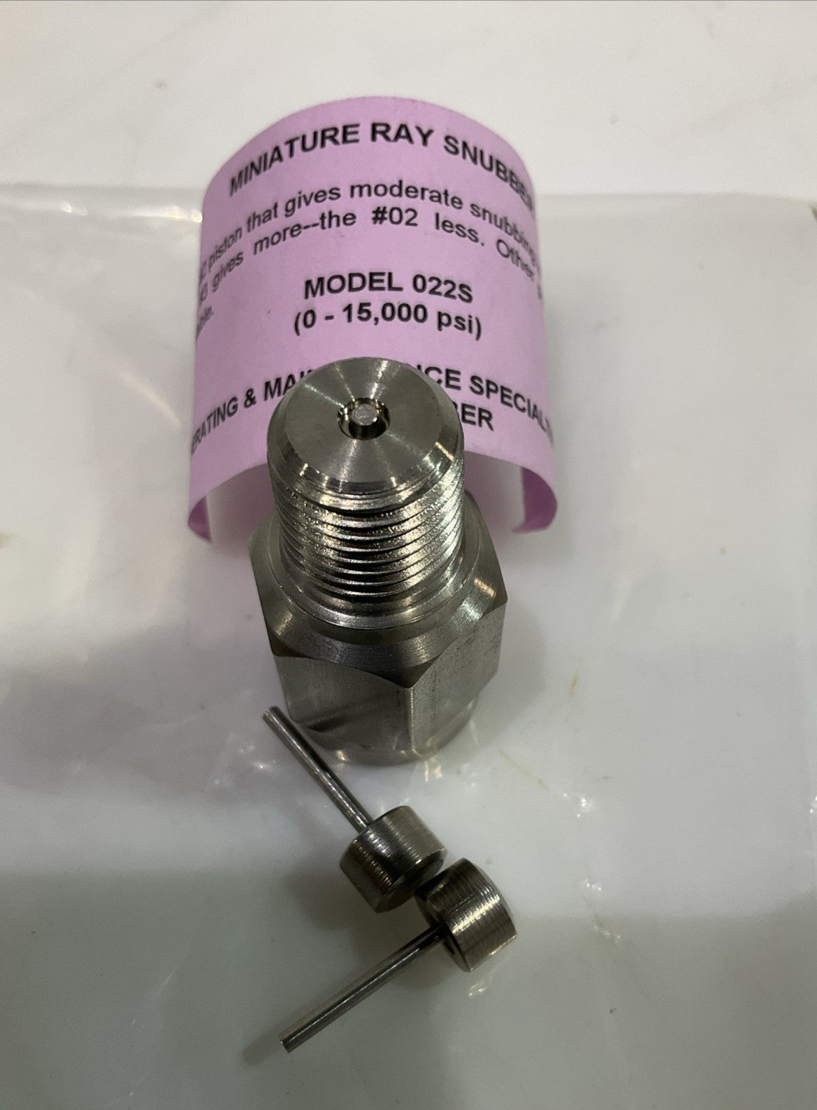 RAY SNUBBER  022S  RAY PISTON MINIATURE SNUBBER 1/4 NPT  STAINLESS LOT OF 2 Z2M