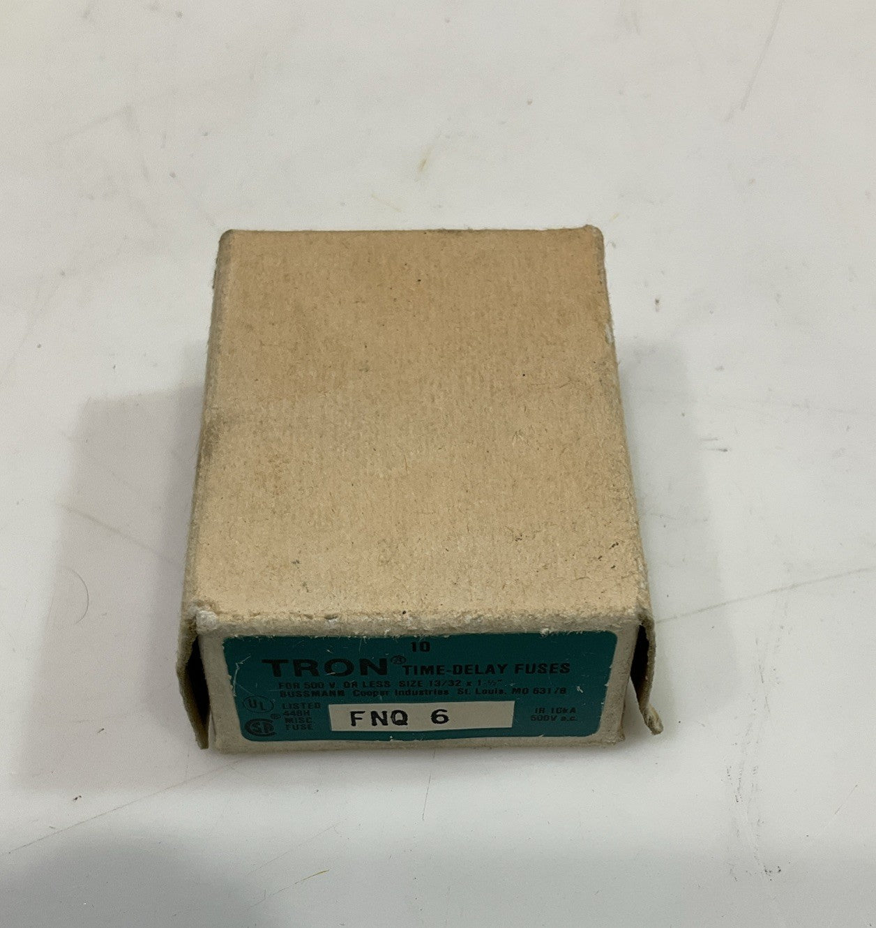 TRON  FNQ6  TIME DELAY FUSE 10KA  500V LOT OF 8 Z2M