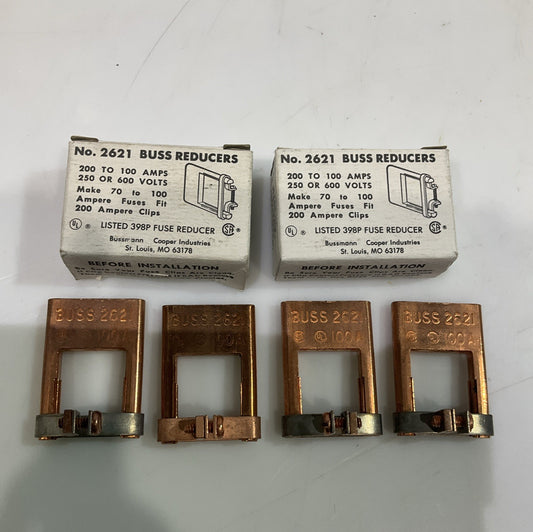 BUSSMANN -  COOPER  2621 REDUCERS  FUCER  100AMPS  600 VOLTS  LOT OF 4 Z2M
