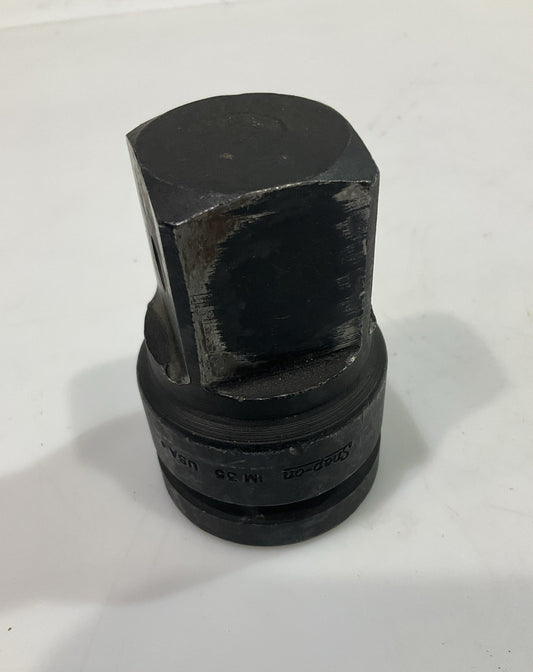 SNAP-ON   1/1 -1/2 IN  IM-35 SQUARE DRIVE  PIN HOLE  IMPACT  ADAPTER SOCKET NY2M