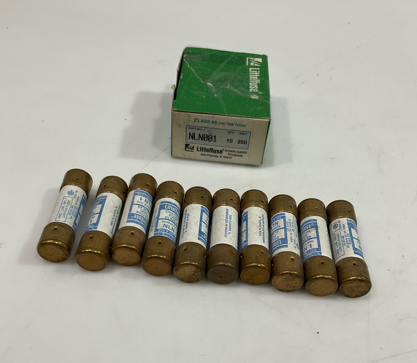 LITTELFUSE   NLN1  ONE-TIME  FUSE  CLASS  K5  LOT OF 20 Z2M