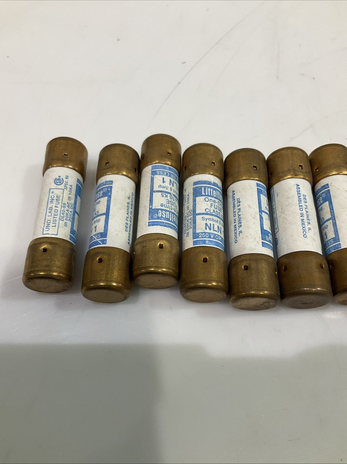 LITTELFUSE   NLN1  ONE-TIME  FUSE  CLASS  K5  LOT OF 20 Z2M