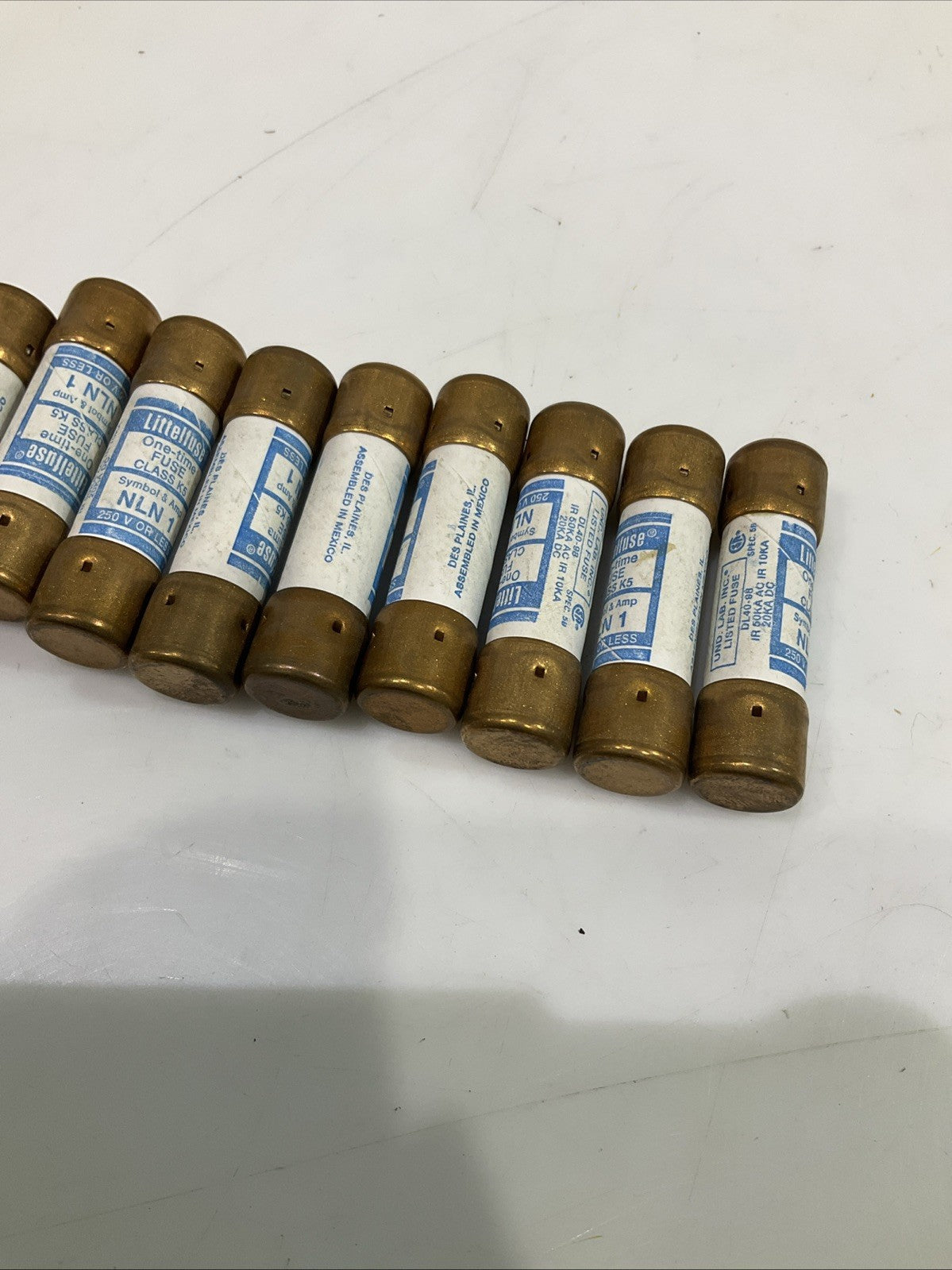LITTELFUSE   NLN1  ONE-TIME  FUSE  CLASS  K5  LOT OF 20 Z2M