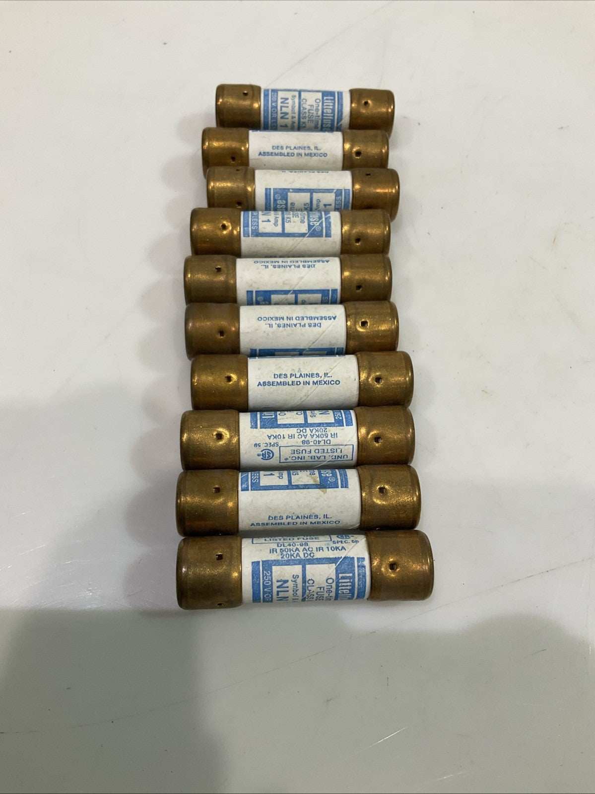 LITTELFUSE   NLN1  ONE-TIME  FUSE  CLASS  K5  LOT OF 20 Z2M