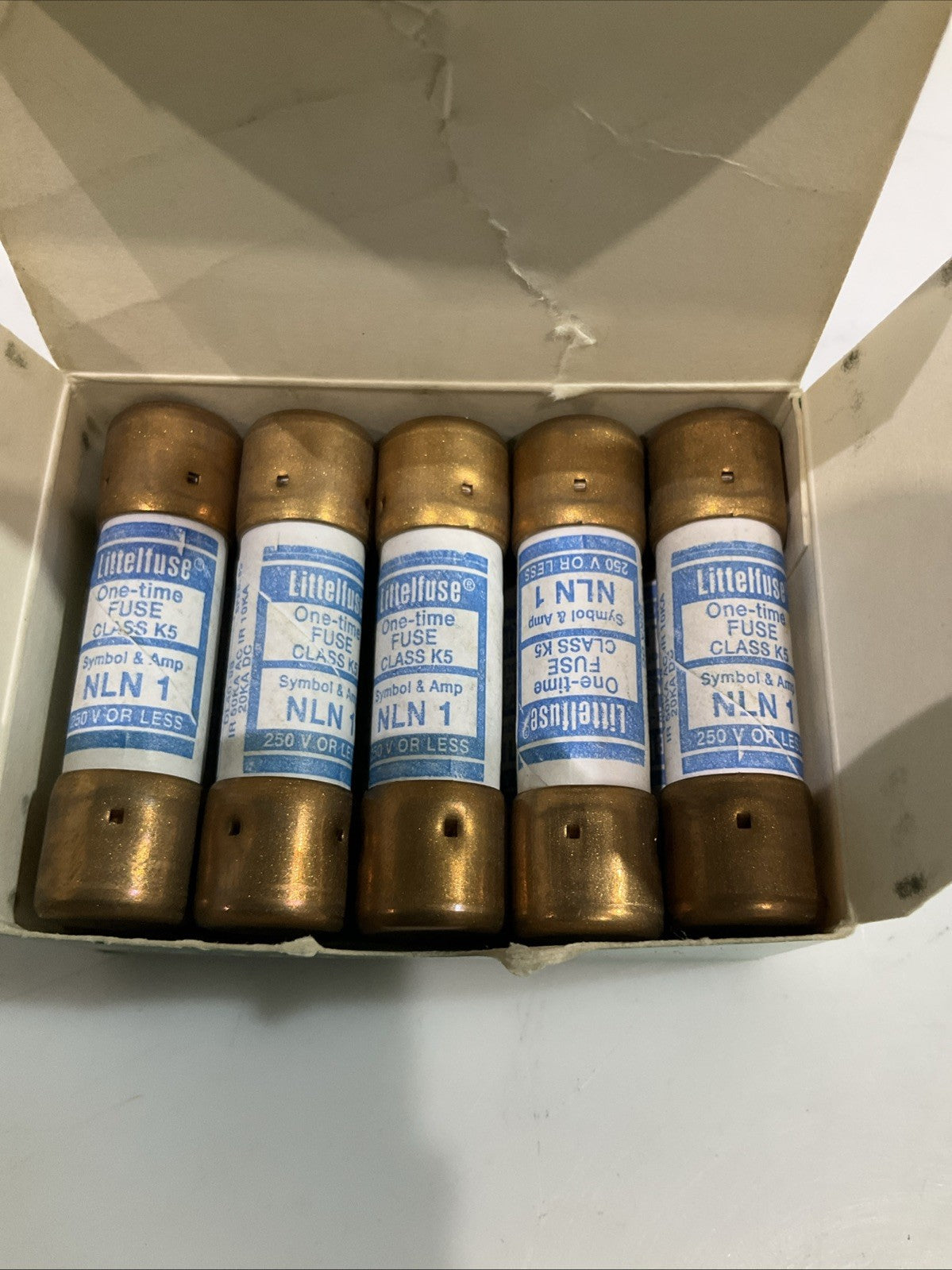 LITTELFUSE   NLN1  ONE-TIME  FUSE  CLASS  K5  LOT OF 20 Z2M