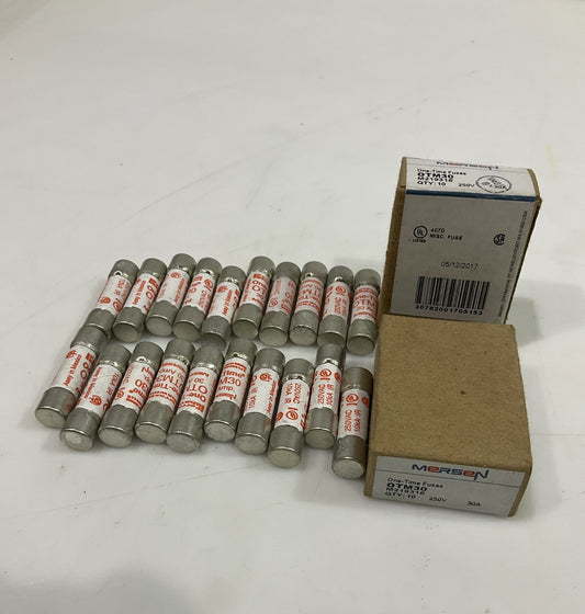MERSEN- FERRAZ SHAWMUT  OTM30 MIDGET FAST ACTING FUSE 30AMP LOT OF 20 Z2M