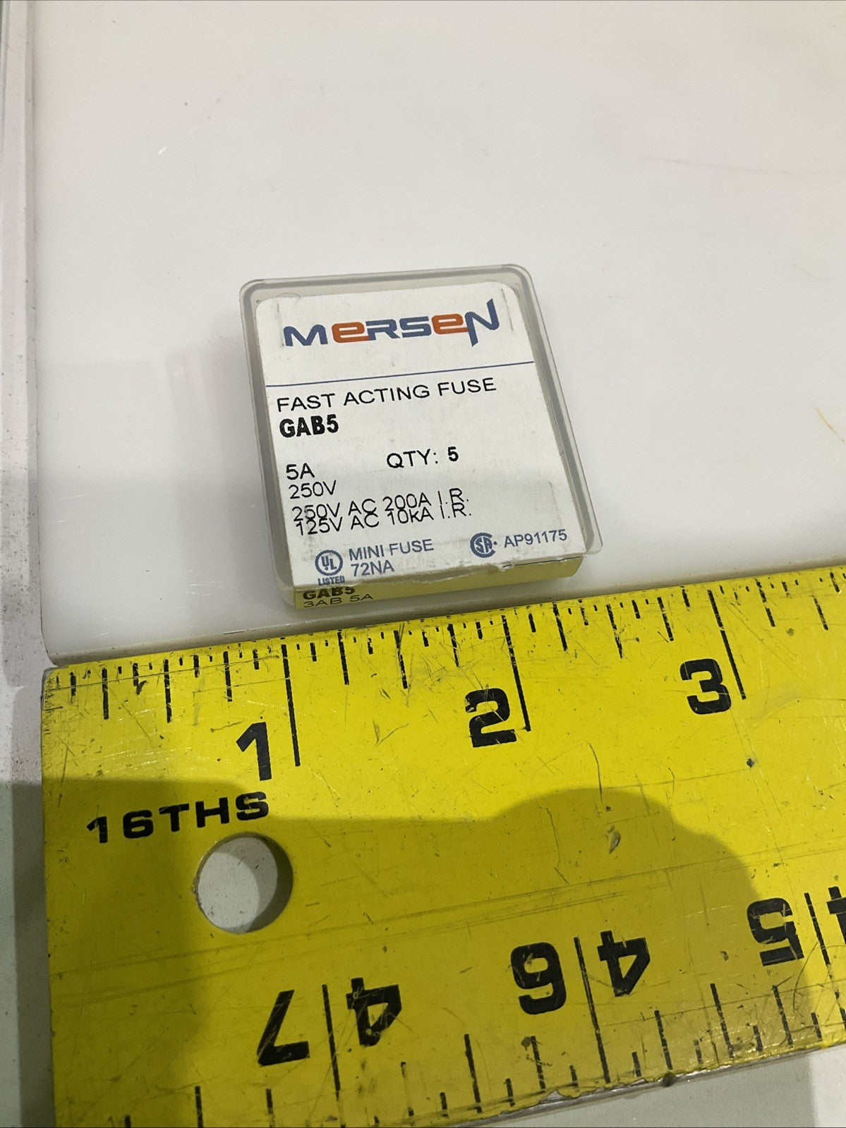 MERSEN  GAB5 FAST  ACTING  FUSE  250V 5AMP LOT OF 25 Z2M