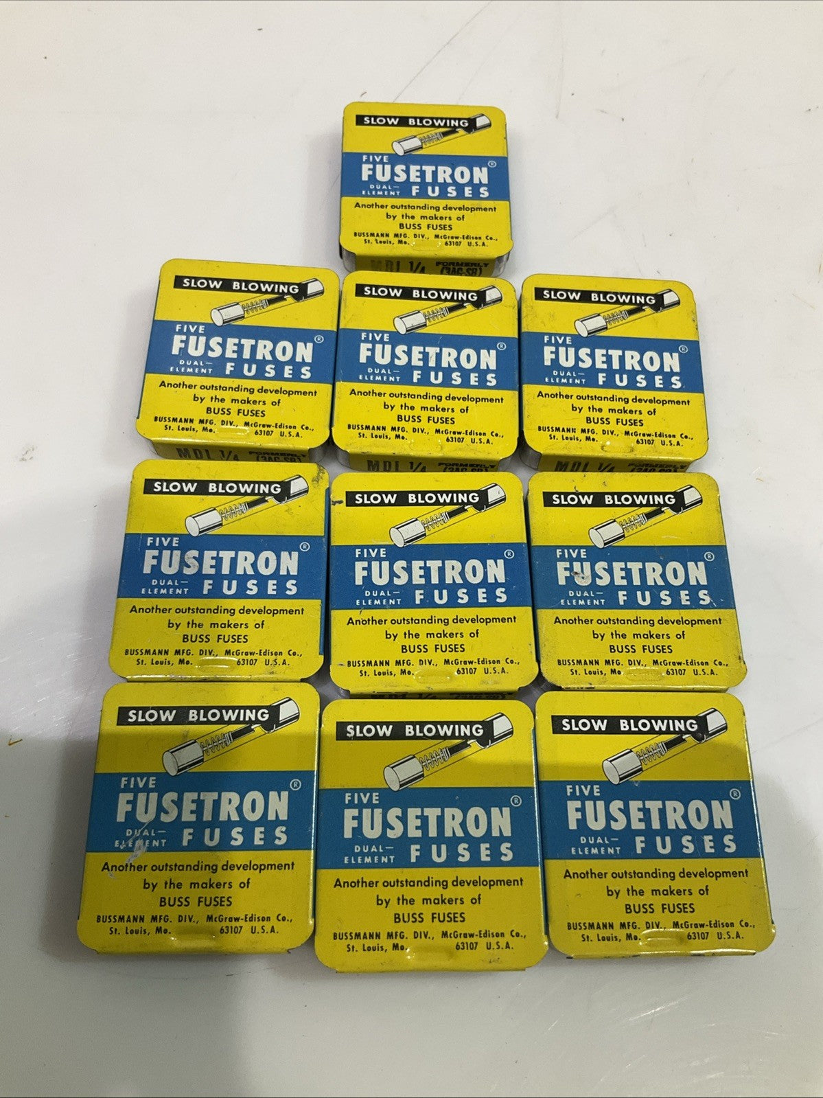 FUSETRON  MDL 1/4  SLOW  BLOWING  DUAL  ELEMENT FUSE  LOT OF  50  Z2M