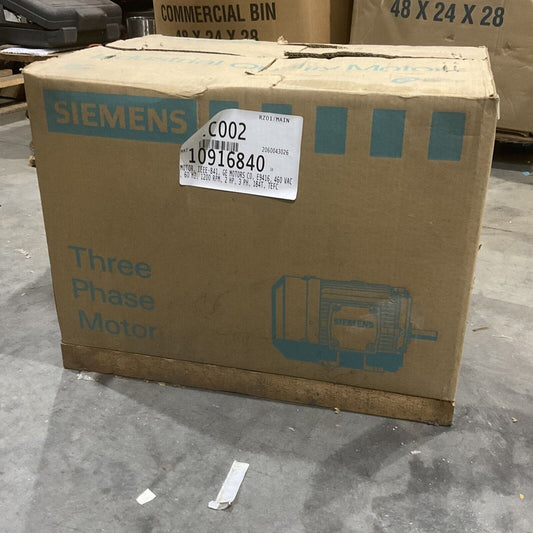 SIEMENS 1LE24211CC312AA3 MOTOR TYPE SD100 IEEE 60 HZ 480V 3 PH 1200 RPM 678