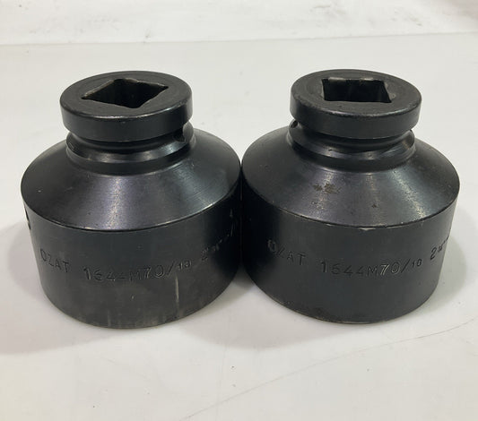 OZAT   1644M70/10  2-3/4-70  6POINT SHORT  DRIVE IMPACT SOCKET  LOT OF 2  Y2M