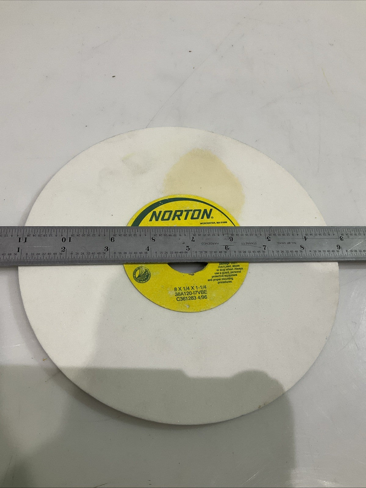 NORTON  38A120-17VBE  8X1/4X1-1/4 GRINDING  WHEEL  3600RPM Y2M