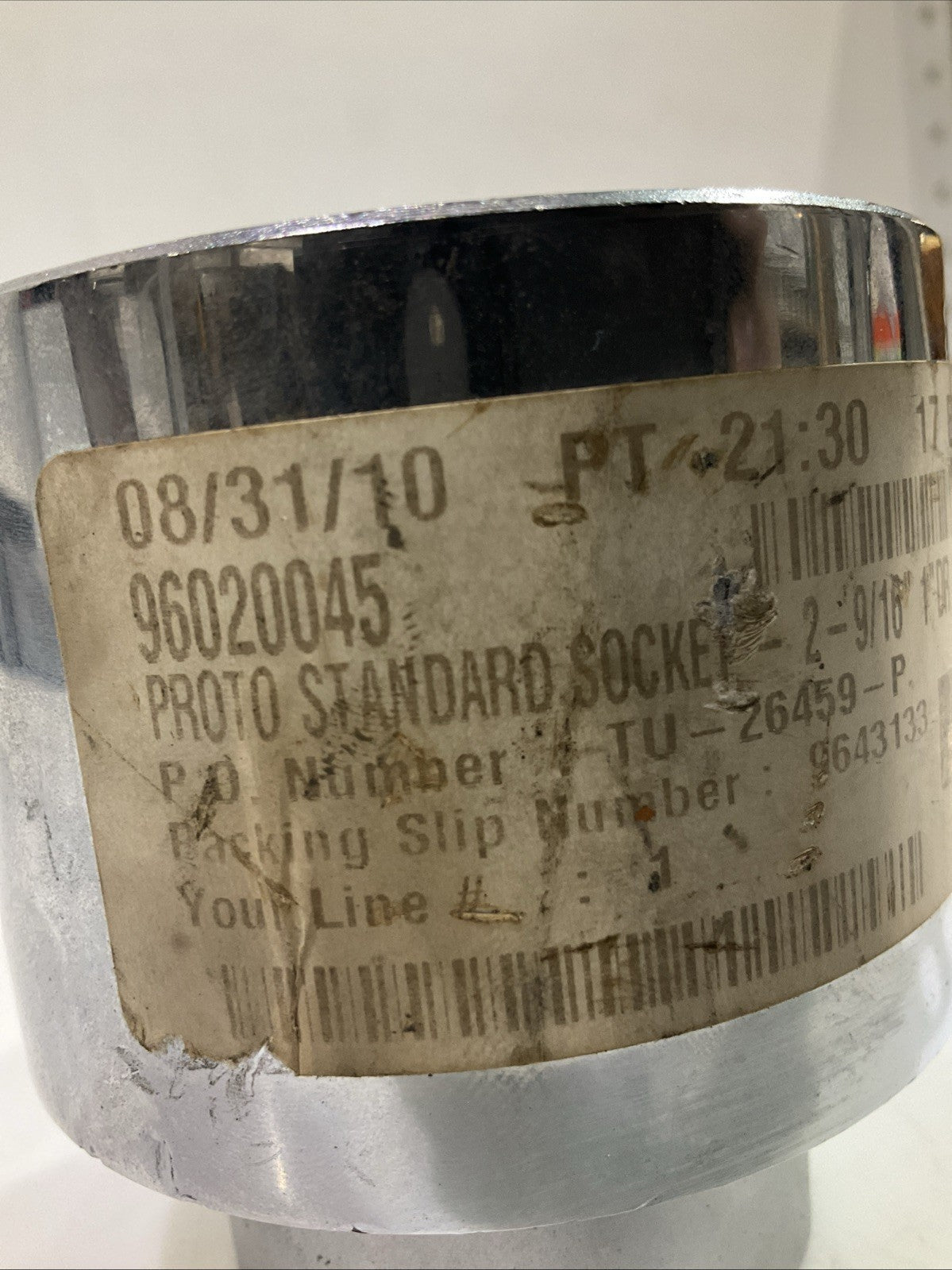 PROTO  96020045   26459  STANDARD HAND SOCKET  DRIVE 2-9/16  12POINT SOCKET  Y2M