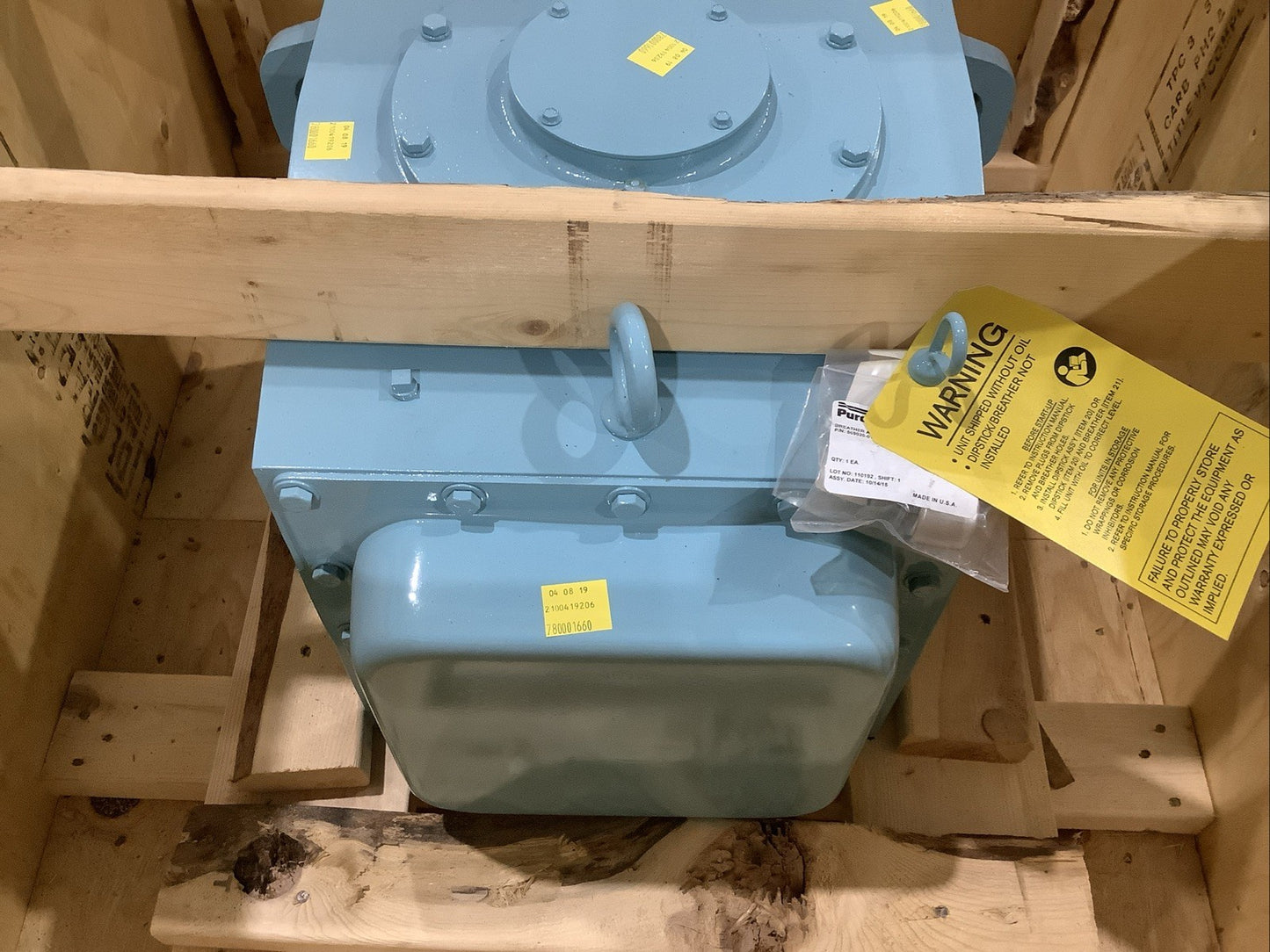 SPX FLOW LIGHTNIN 73Q5 MIXER GEARBOX 2019 CW 5HP 68RPM 25.6 RATIO