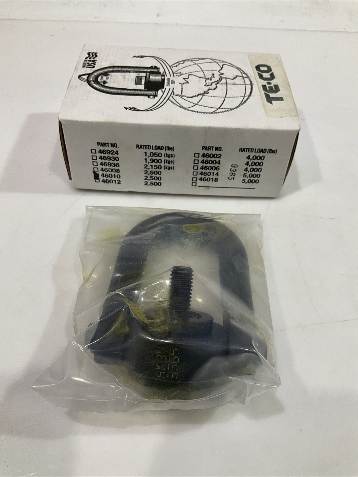 ACTEK   AK46010 SAFETY LIFTING ENGINEER  SWIVEL  HOIST RING 2500LBS  Y2M