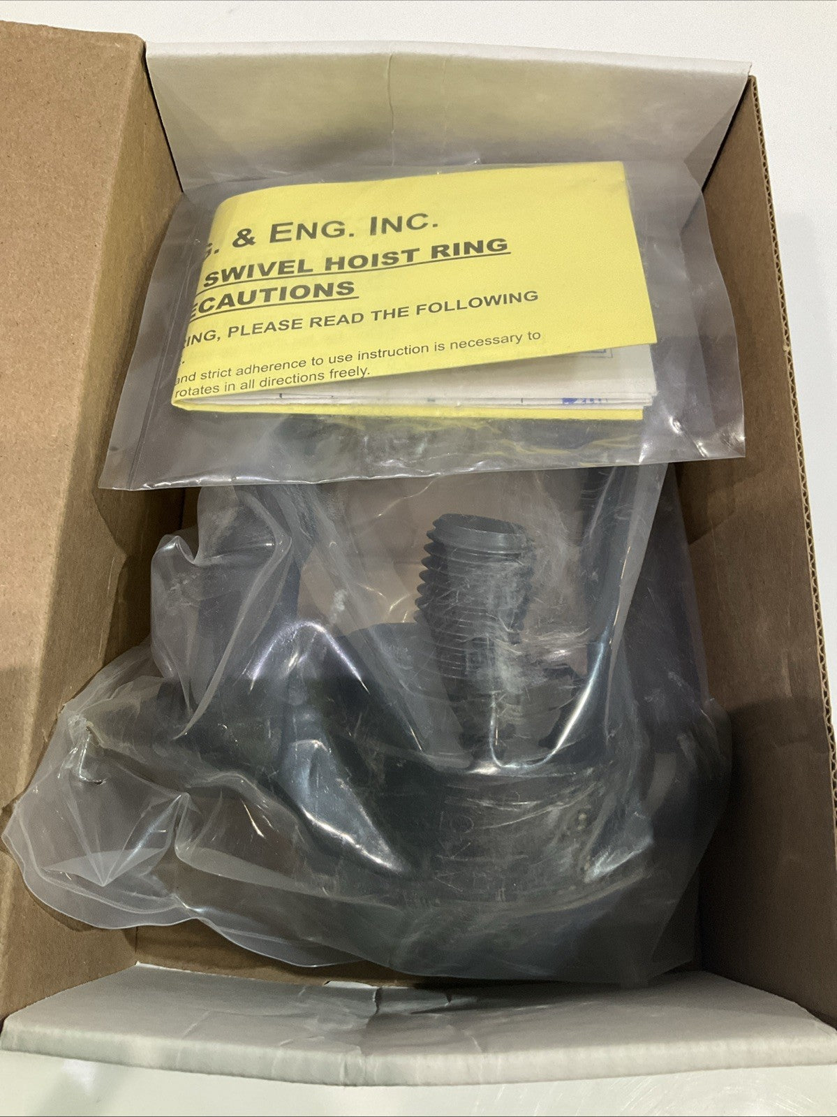 ACTEK   AK46210  1-8 SAFETY LIFTING  ENGINEERED SWIVEL HOIST RING  10000LBS  Y2M