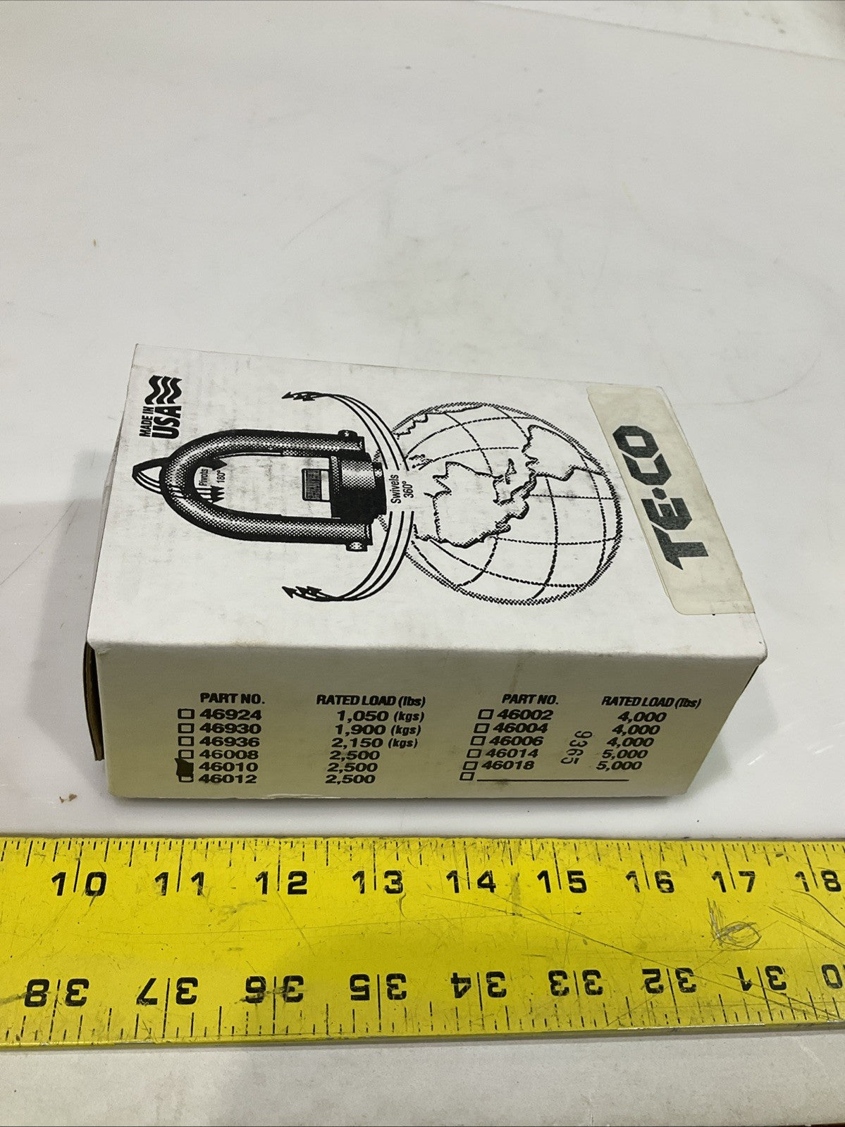 ACTEK   AK46010 SAFETY LIFTING ENGINEER  SWIVEL  HOIST RING 2500LBS  Y2M