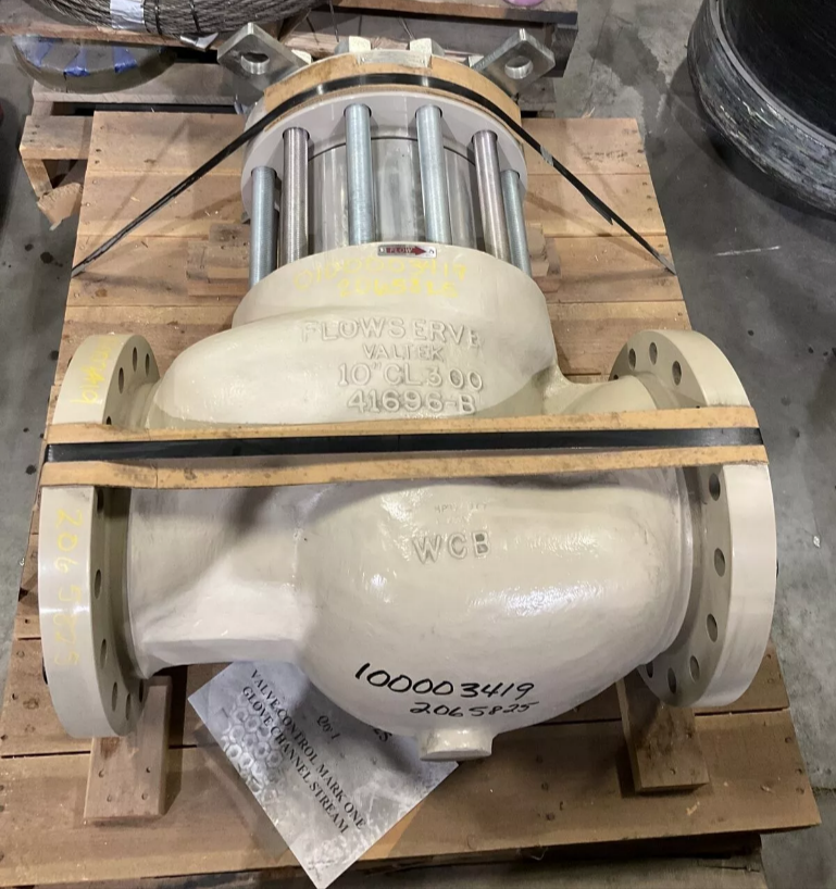 FLOWSERVE MK1 VAL-02-010-9 GLOBE CONTROL VALVE 10” WCB 300 CV8.38/750 BI-LIN