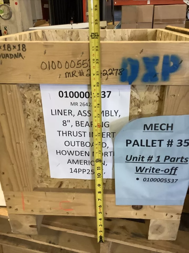 HOWDEN 14PPP2537 LINER BEARING THRUST INSERT 8" OUTBOARD ASSEMBLY