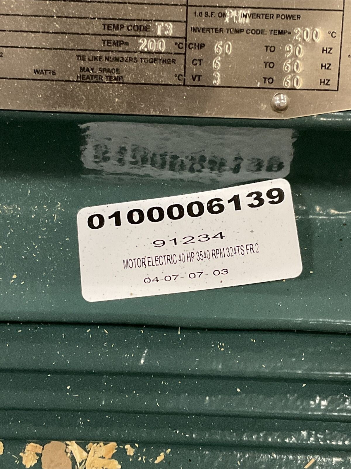 BALDOR RELIANCE ECP4109T MOTOR 40HP 3540RPM 3PH 40HP 230/460V 373