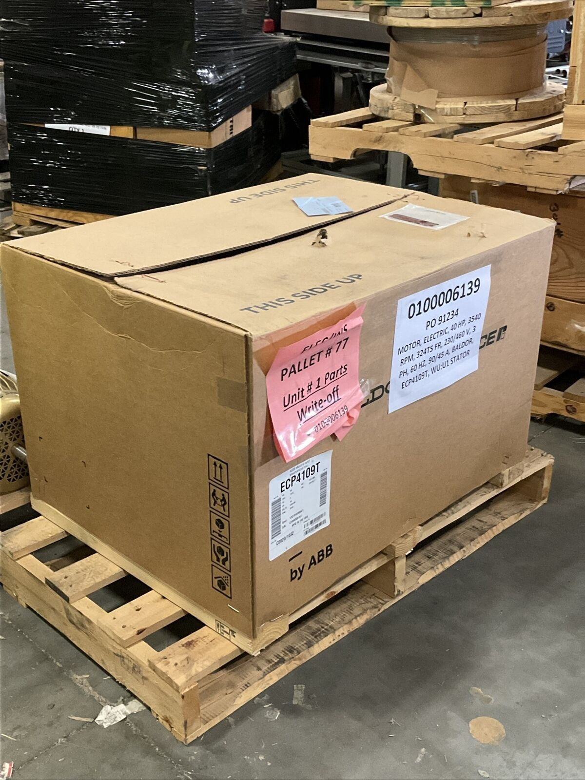 BALDOR RELIANCE ECP4109T MOTOR 40HP 3540RPM 3PH 40HP 230/460V 373