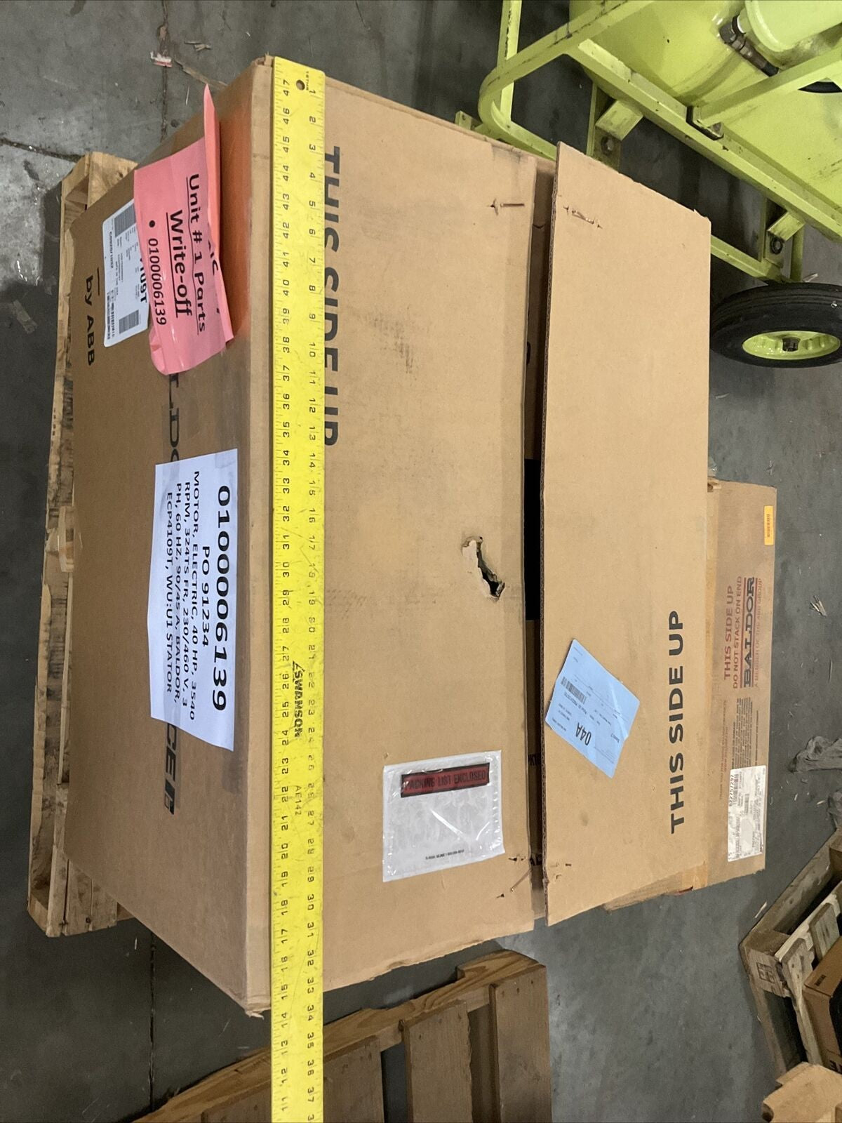 BALDOR RELIANCE ECP4109T MOTOR 40HP 3540RPM 3PH 40HP 230/460V 373