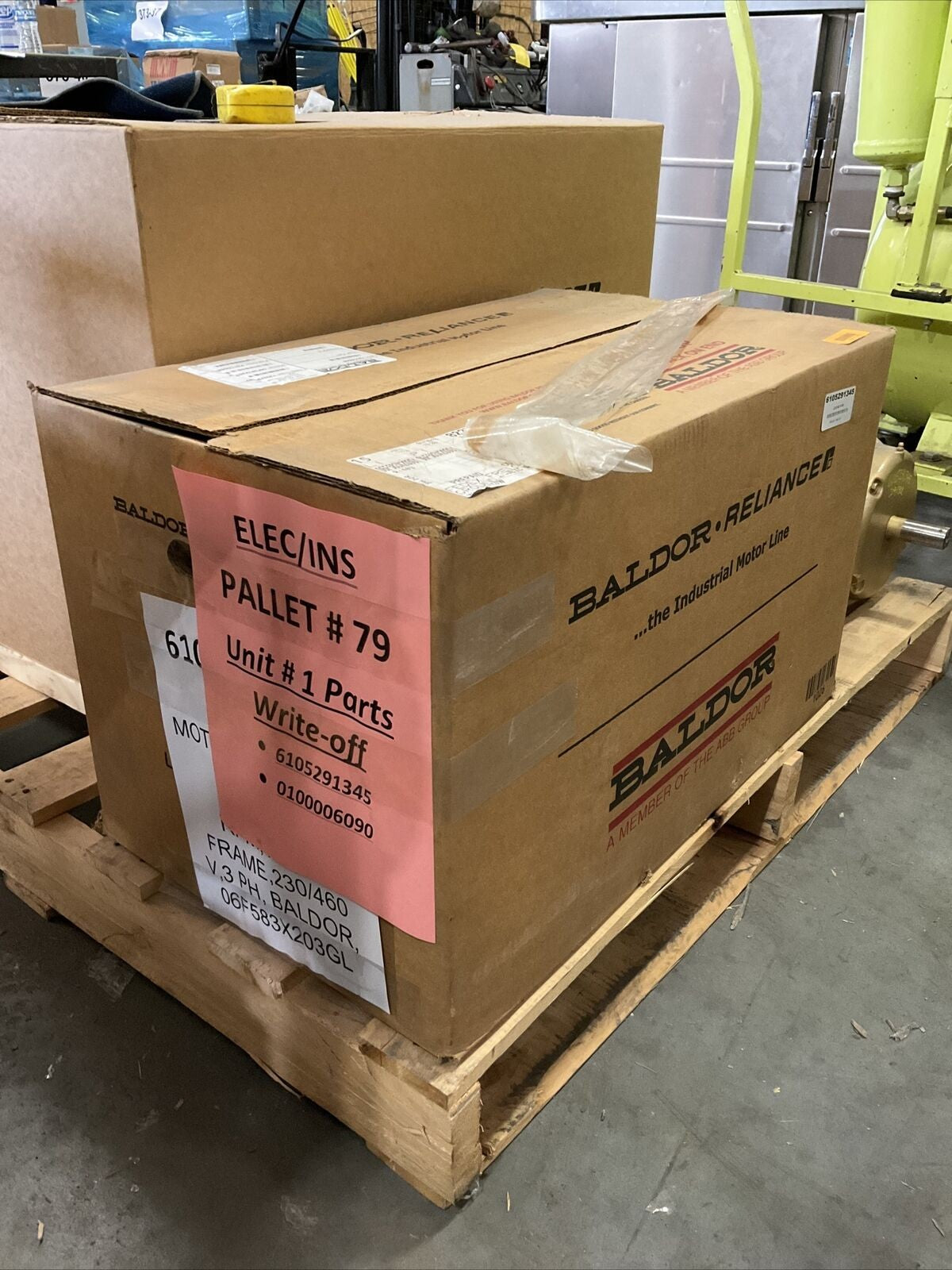 BALDOR RELIANCE 06F583X203G1 MOTOR 60HZ 3PH 5HP 460V 1750RPM 373