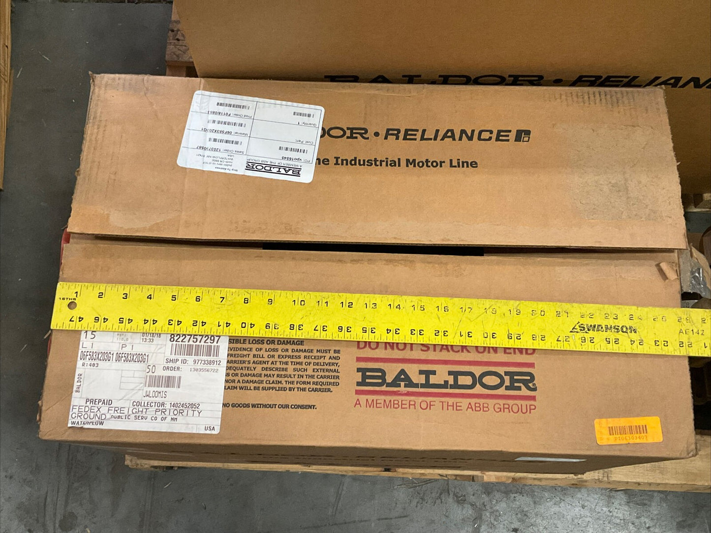 BALDOR RELIANCE 06F583X203G1 MOTOR 60HZ 3PH 5HP 460V 1750RPM 373