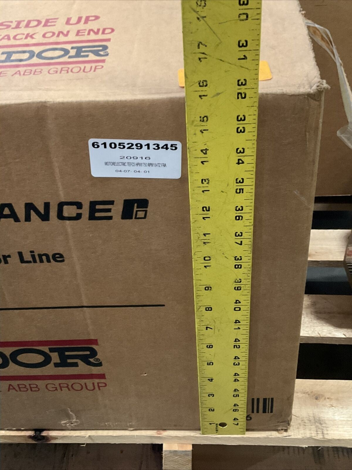 BALDOR RELIANCE 06F583X203G1 MOTOR 60HZ 3PH 5HP 460V 1750RPM 373