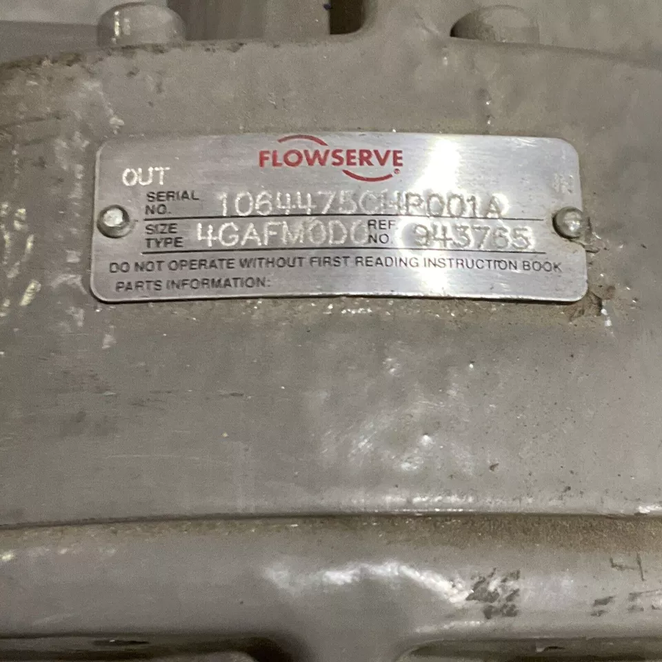 FLOWSERVE 4GAFM0D0 943765 PUMP W/ RELIANCE 3HP MOTOR 182T 1800RPM 460V 373