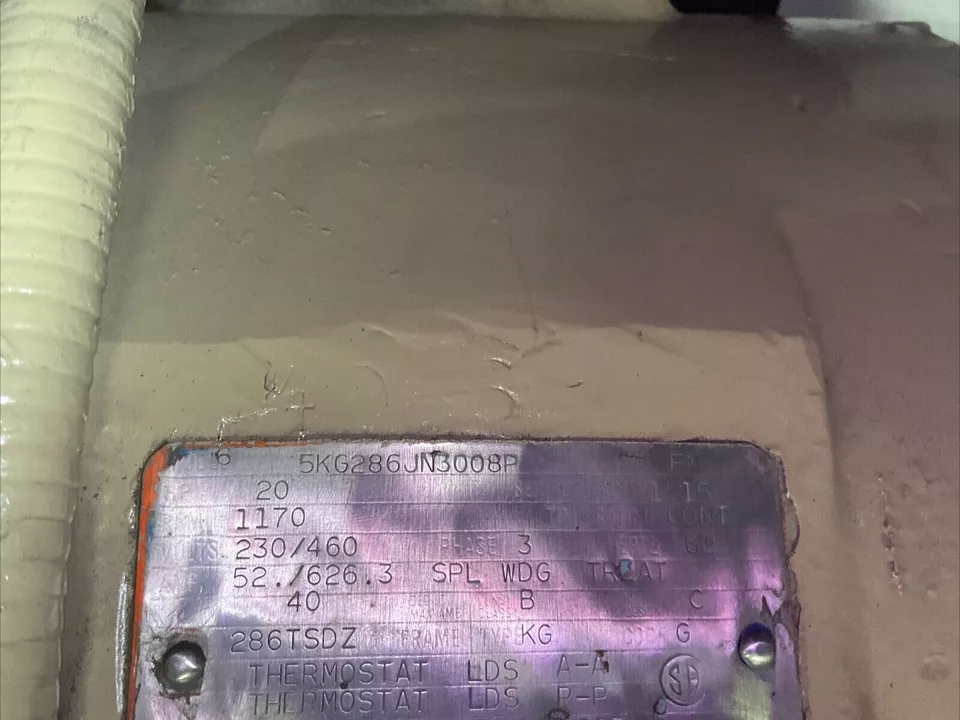 GE 5KG286JN3008P ELECTRIC MOTOR 1170RPM 60HZ 230/460V 20 HP 286TSDZ TYPE KG