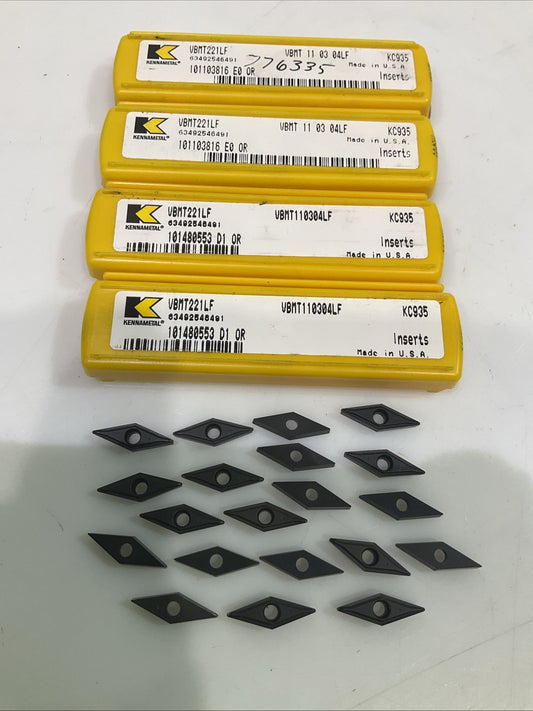 KENNAMETAL  VBMT221LF   KC935  CARBIDE INSERT LOT OF 20 Y2M
