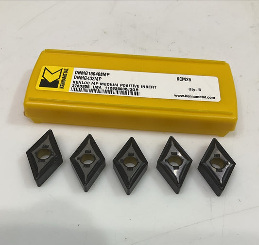 KENNAMETAL  DNMG432MP KCM25  TURNING INSERT CARBIDE LOT OF 5 Y2M