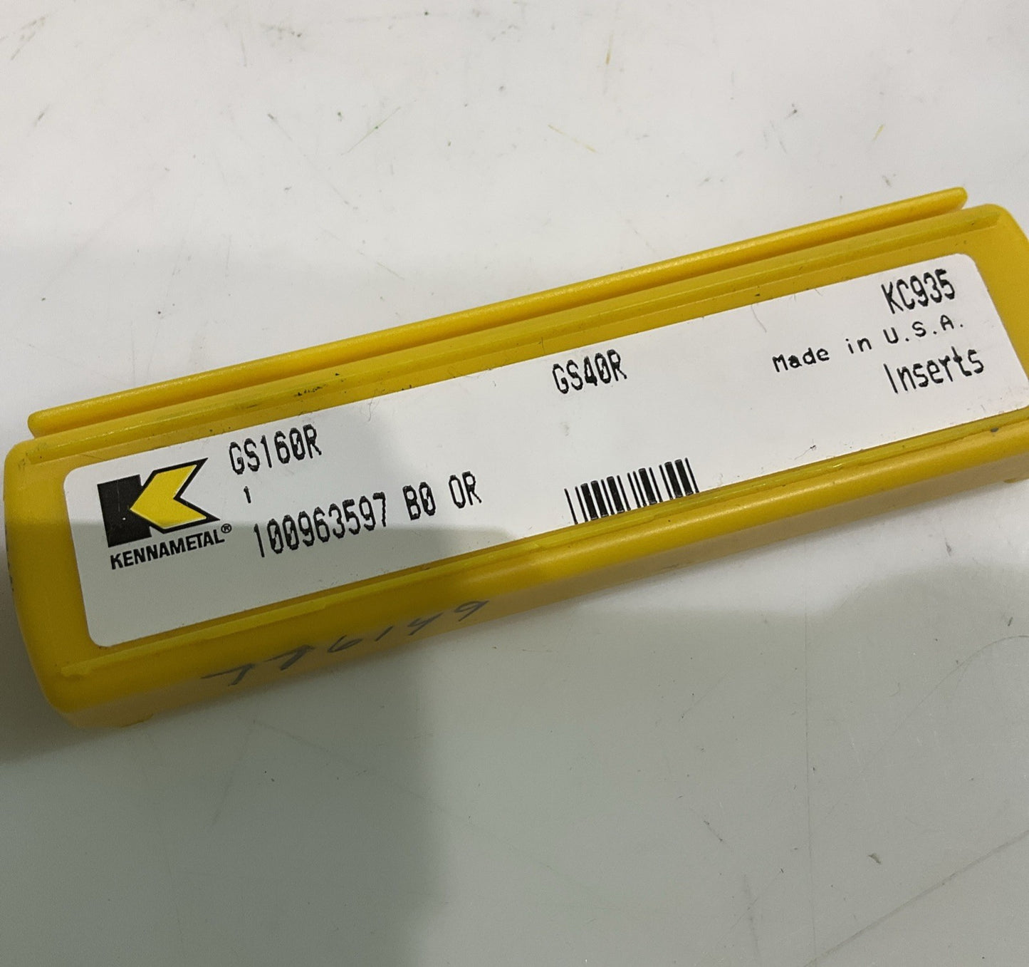 KENNAMETAL  GS160R  KC935 CARBIDE INSERT  LOT OF 10 Y2M