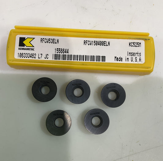 KENNAMETAL  RFCW53ELN  KC525M  CARBIDE  MILLING INSERT  GRADE LOT OF 5  Y2M