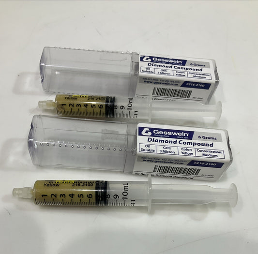 GESSWEIN 216-2100 YELLOW 6 GRAMS OIL SOLUTION DIAMOND COMPOUND STANDARD QTY2 Y2M