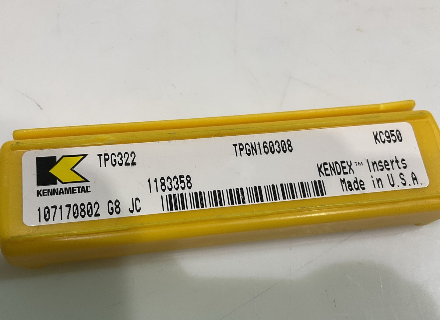 KENNAMETAL  TPG322 KC950  TURNING INSERT  CARBIDE  LOT OF  10  Y2M
