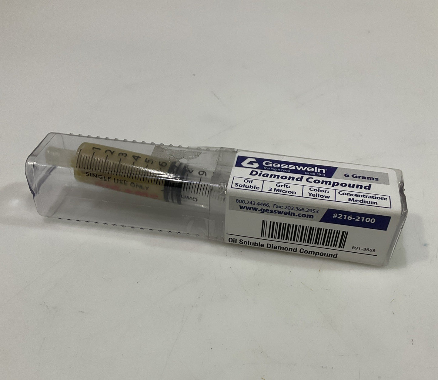 GESSWEIN 216-2100 YELLOW 6 GRAMS OIL SOLUTION DIAMOND COMPOUND STANDARD QTY2 Y2M