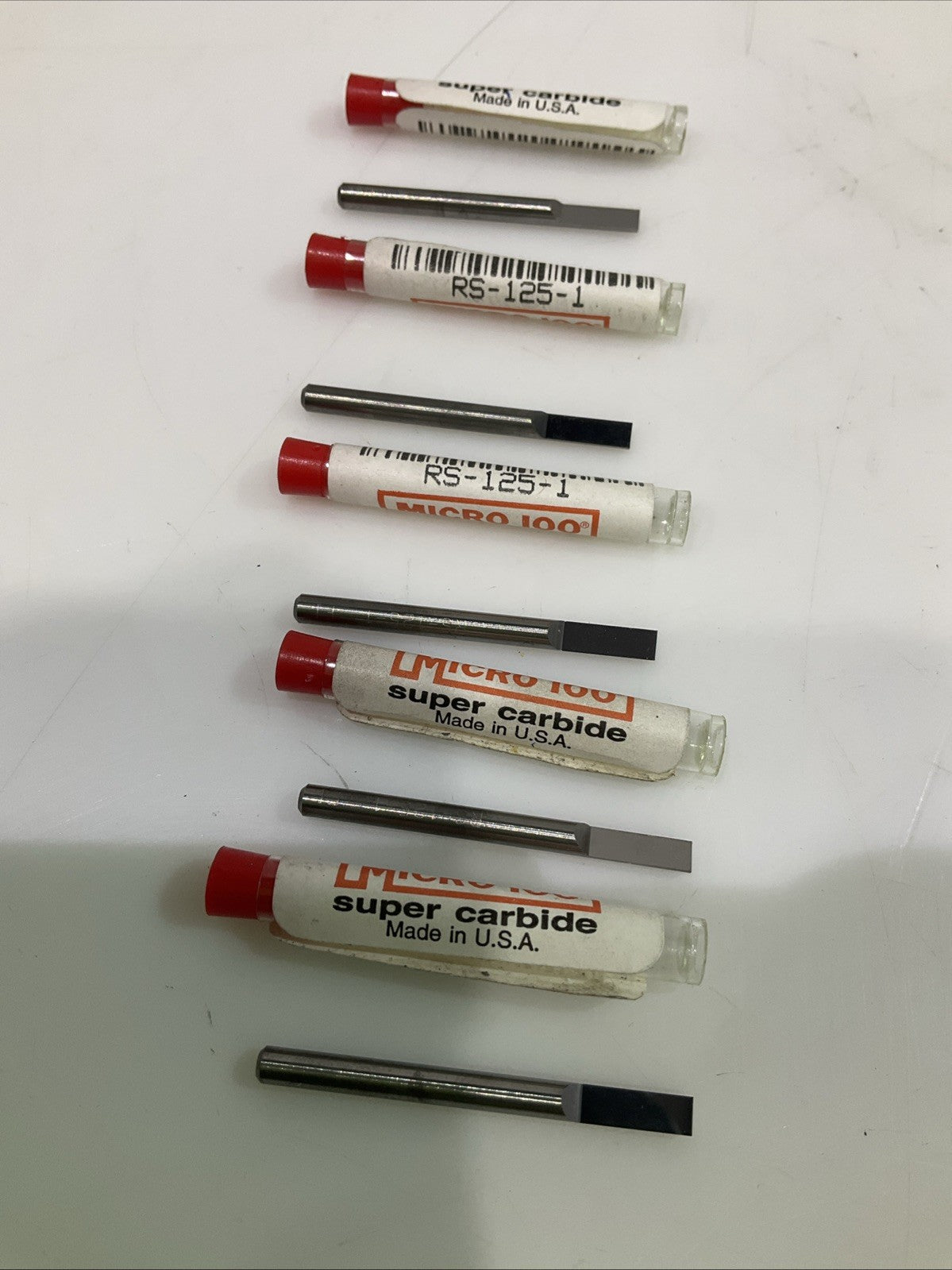 MICRO 100 RS-125-1  ENGRAVING  BLANK  CARBIDE LOT OF 5 Y2M