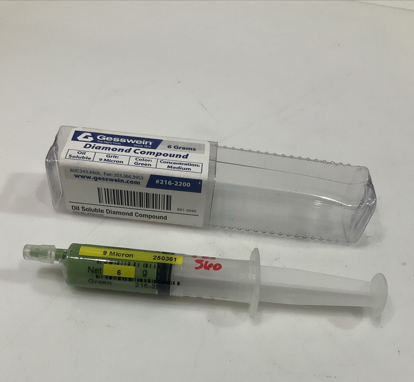 GESSWEIN 216-2200 GREEN 6 GRAMS DIAMOND COMPOUND STANDARD OIL SOLUBLE  QTY2  Y2M