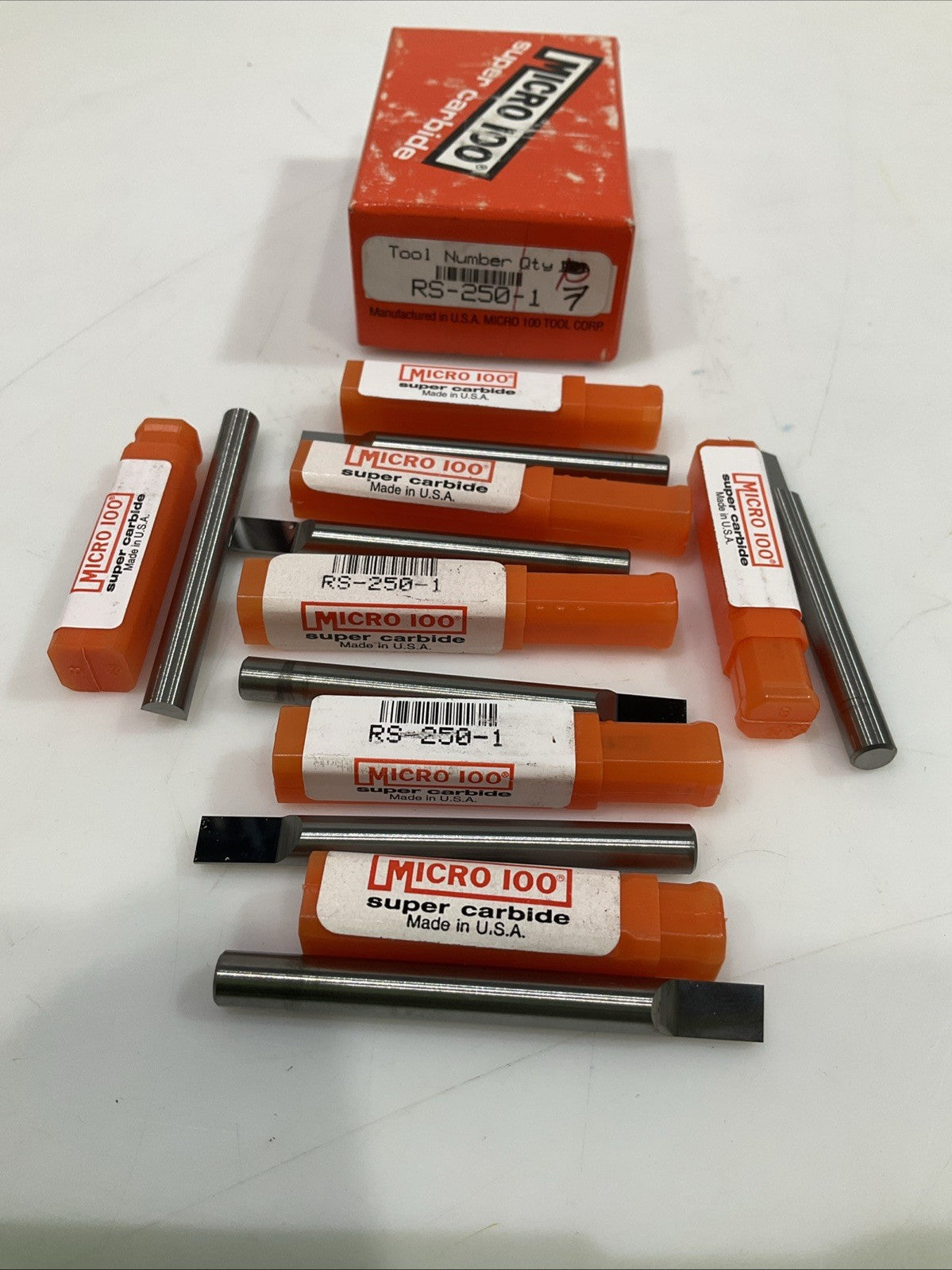 MICRO 100  RS-250-1  ENGRAVING  BLANK-SLIPT  END  SINGLE ENDED  LOT OF 7  Y2M