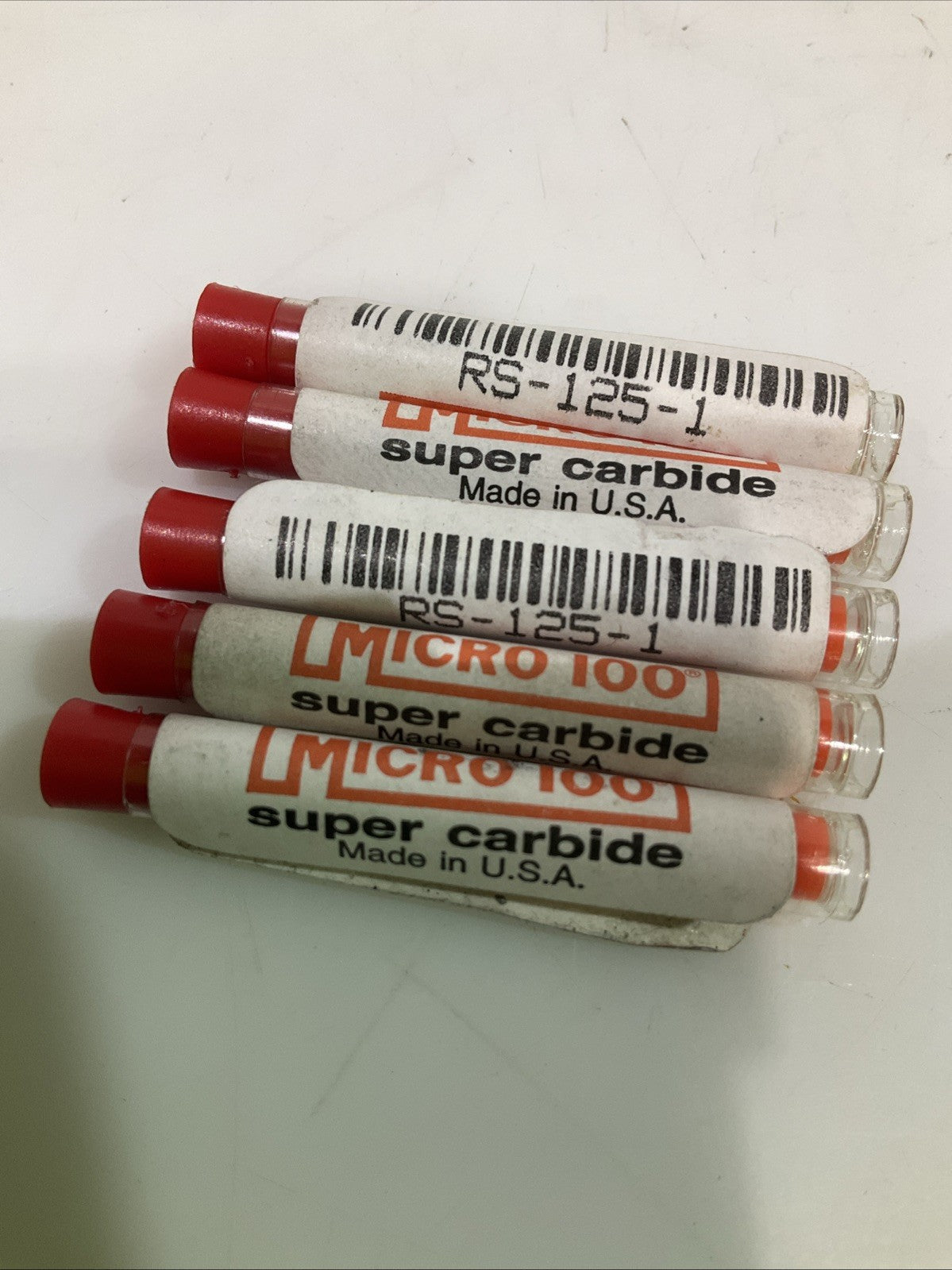MICRO 100 RS-125-1  ENGRAVING  BLANK  CARBIDE LOT OF 5 Y2M