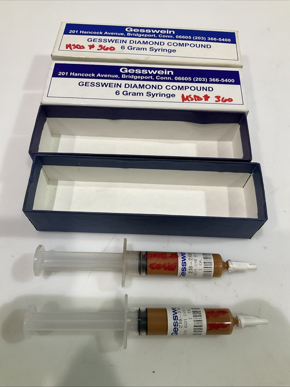 GESSWEIN 216-2150 ORANGE 6GRAMS DIAMOND COMPOUND STANDARD OIL SOLUBLE  QTY 2 Y2M