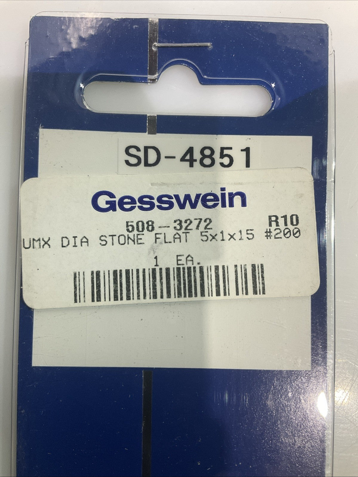 GESSWEIN  508-3272  MOUNTED  DIAMOND STONES-FLAT  5X1X15  200 GRID LOT OF 2  Y2M
