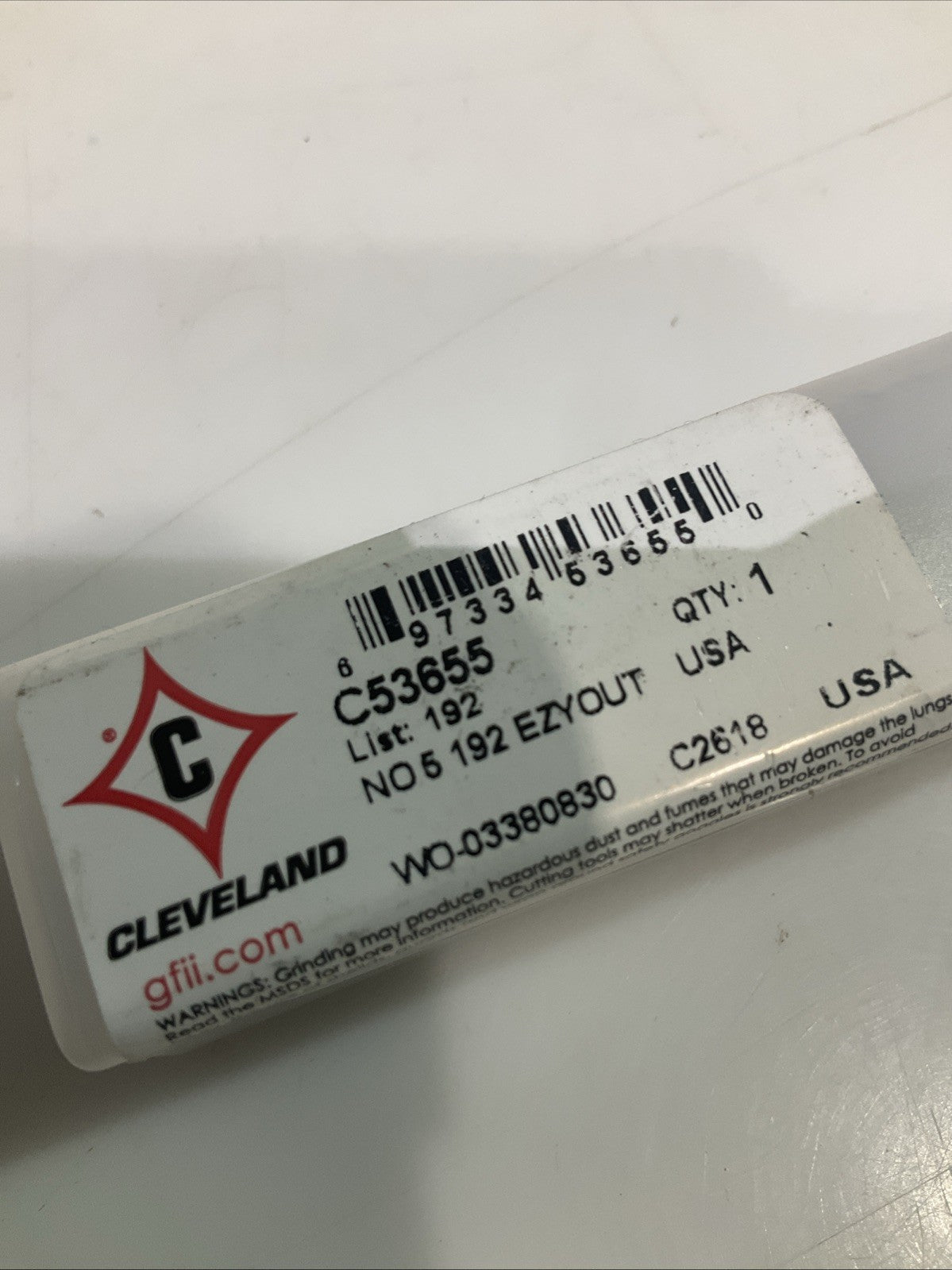 CLEVELAND  C53655 SPIRAL  FLUTE SCREW EXTRACTOR  SIZE#5   Y2M