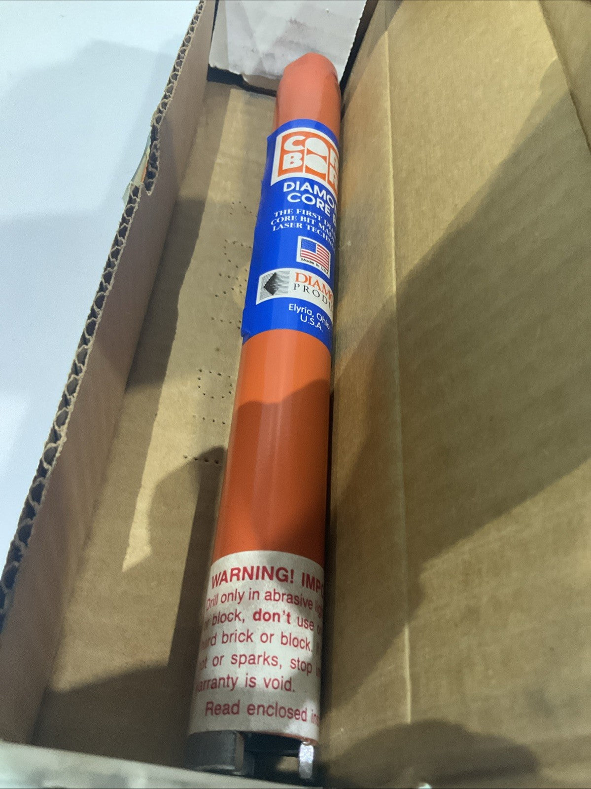 CORE BORE  DIAMOND BIT 04709  1-1/8  HD DRY  HOLE  SAW BIT  DH  Y2M