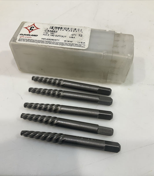 CLEVELAND  C53653  SPIRAL  FLUTE  SCREW  EXTRACTOR  SIZE #3 LOT OF 5  Y2M