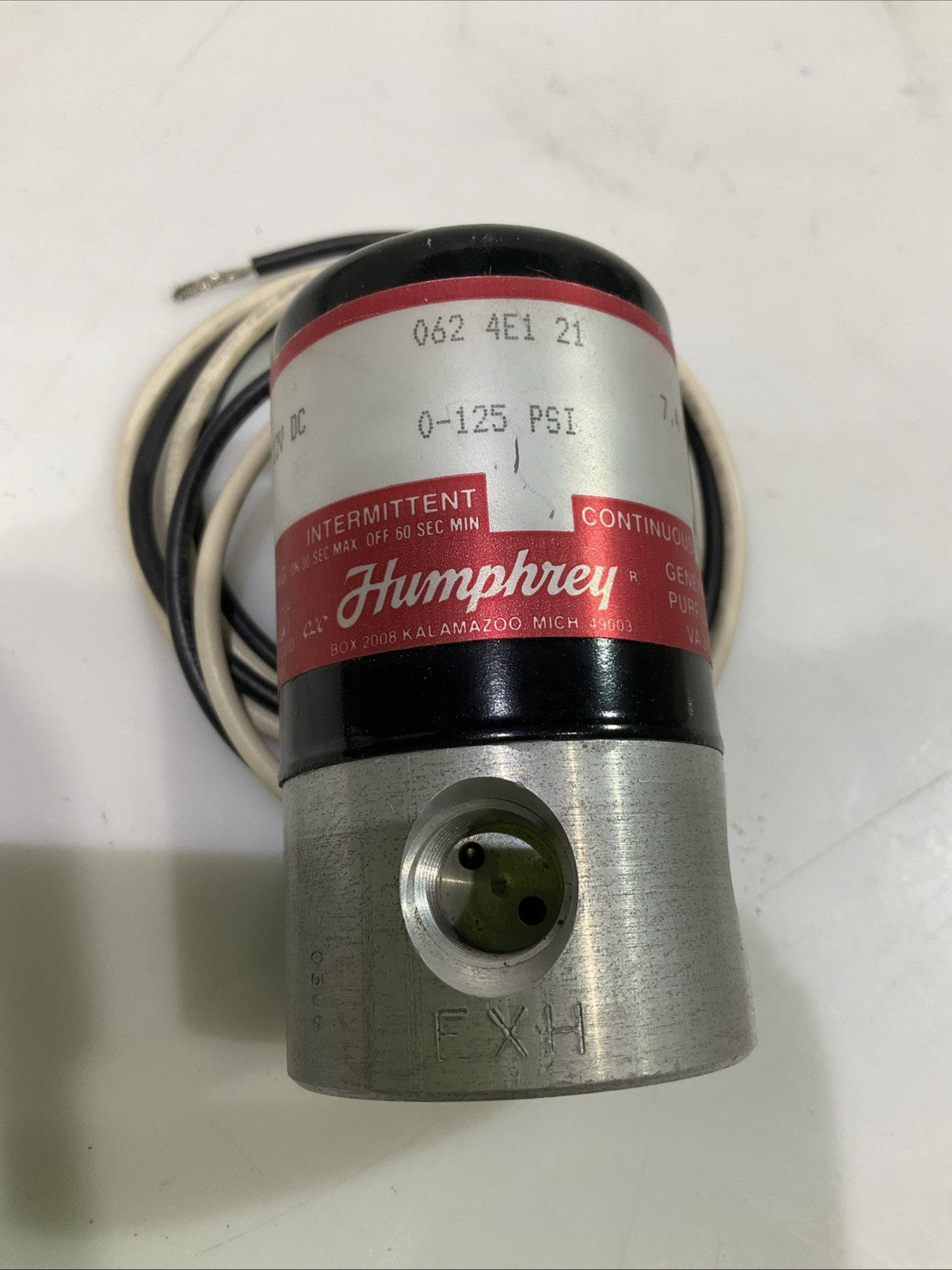 HUMPHREY  062-4E1-21  PNEUMATIC DICTIONARY VALVE   120VDC  Y2M