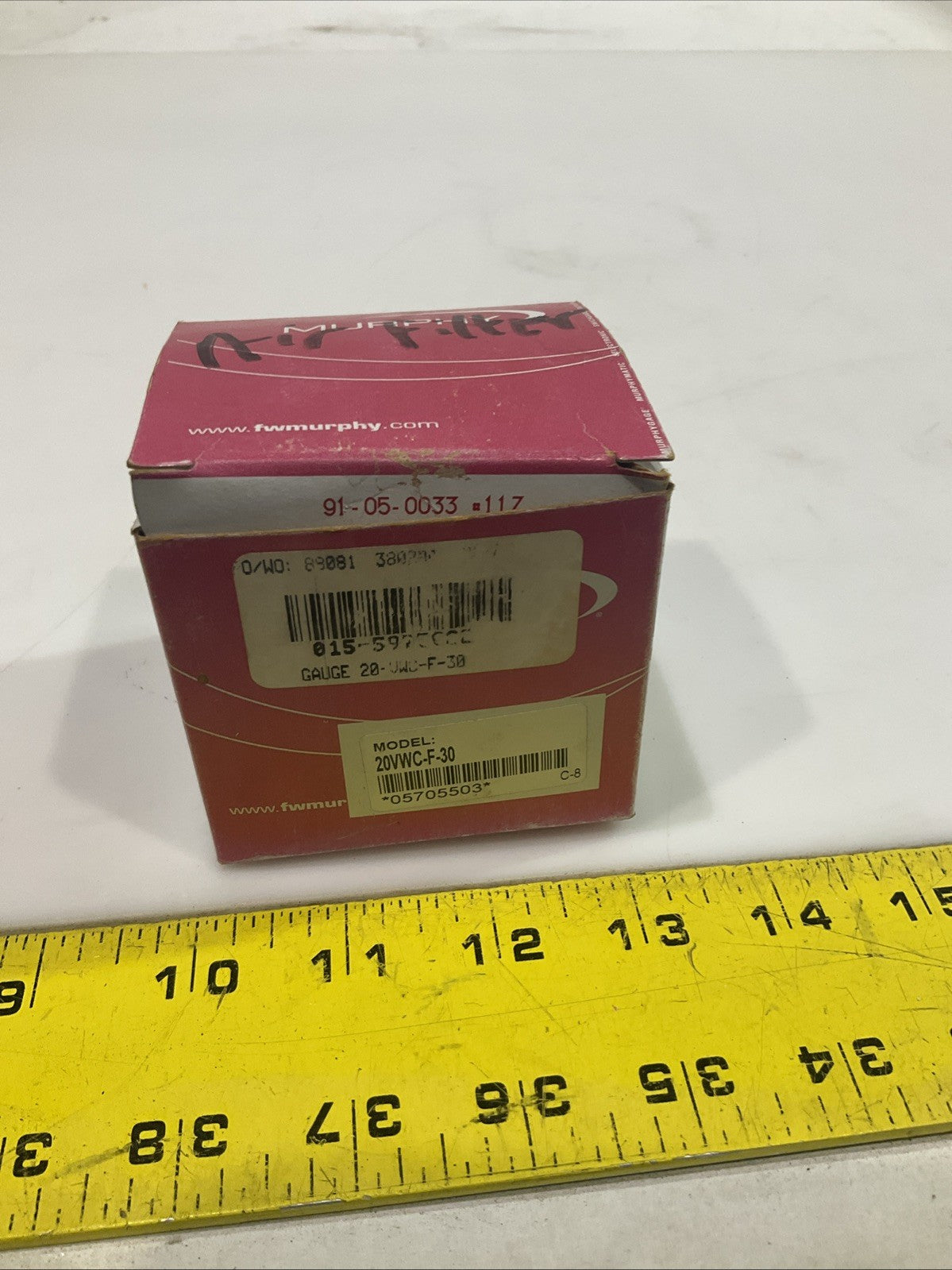 MURPHY   20VWC-F-30   VACUUM  SWICHGAGE GAUGE 20V  Y2M