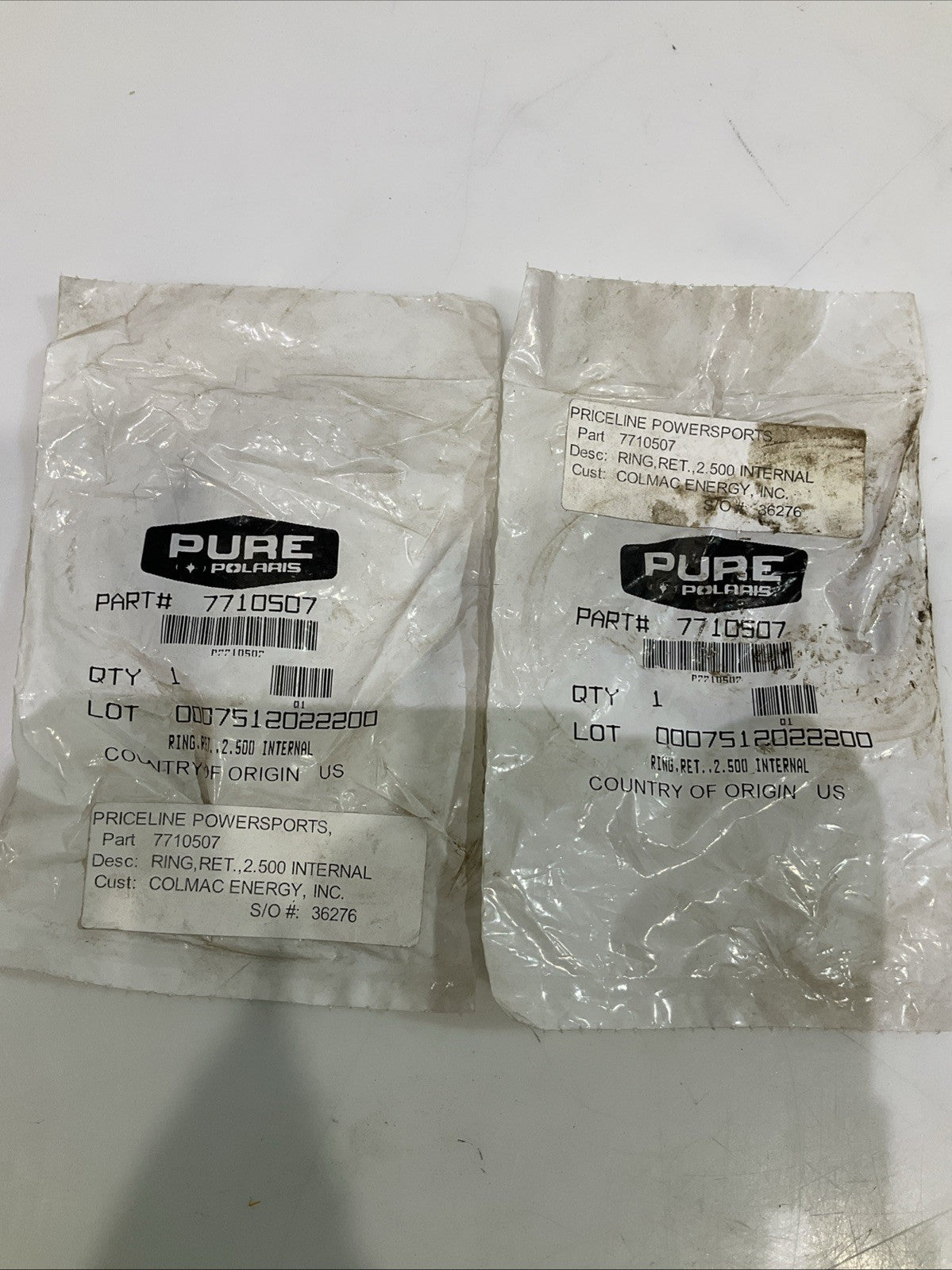PURE POLARIS 7710507  SPORTSMAN RETENTION  RING LOT OF 2 Y2M